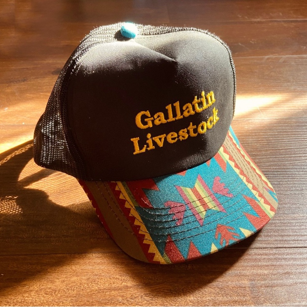 Vintage 90’s Livestock Embroidered Aztec Hat